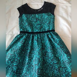 Gymboree Teal & Black Dress